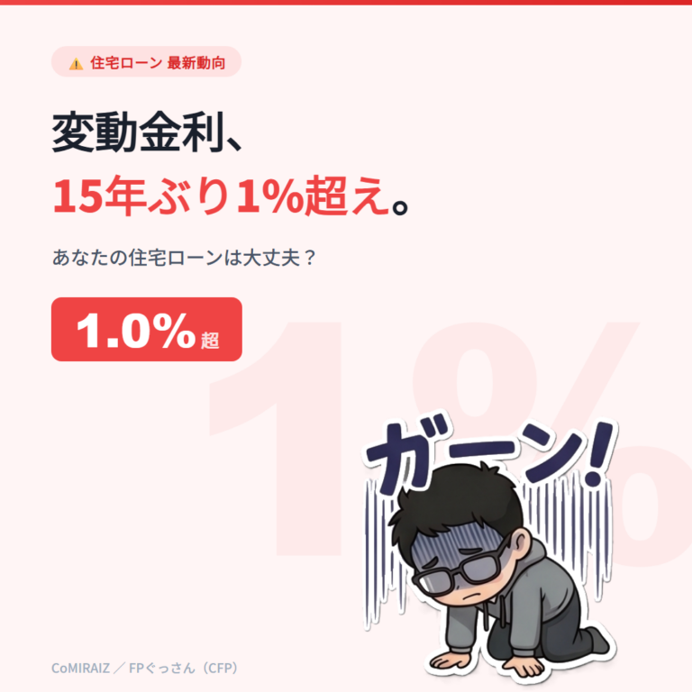 変動金利、15年ぶり1%超え。